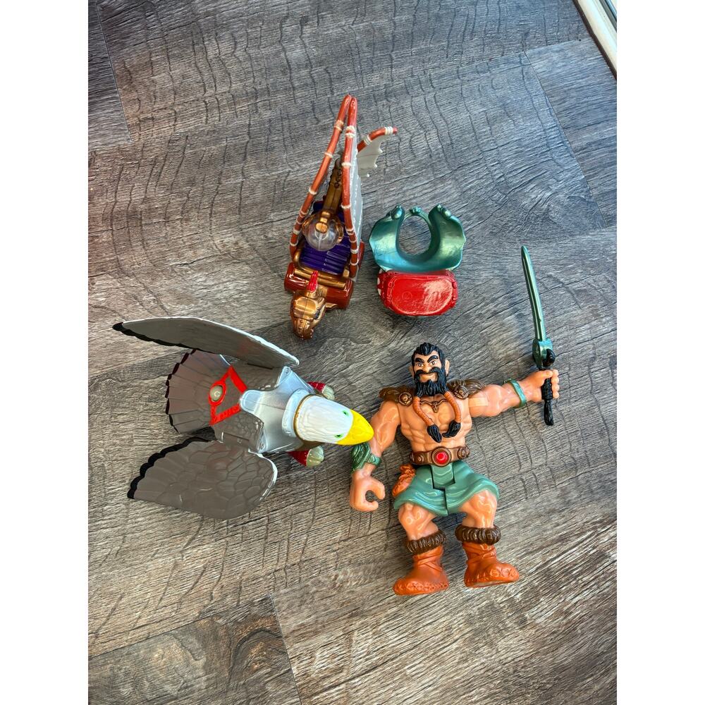 Imaginext Characters 2001 Barbarian Warrior Eagle Flying Wizard Dragon